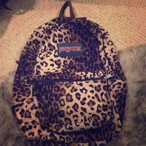 Leopard jansport backpack
